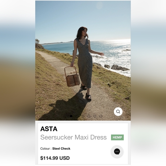 Afends Asta- Seersucker Maxi Dress - Picture 9 of 13